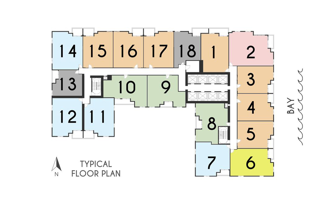 Typical floor plan layout